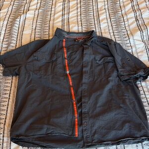 Men's Gray Casual Button Down Shirt